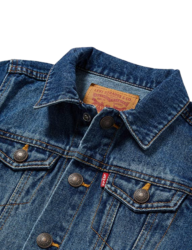 Levi's Kids giubbino in Denim da bambino Trucker 8E2058-M8X bristol blu medio collo