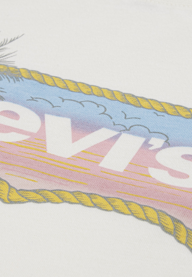 Levi's Kids maglietta manica corta da bambina 1ER169-W1E bianco antico particolare stampa