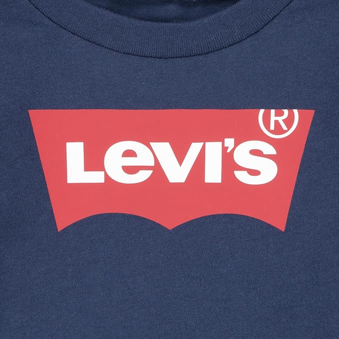 Levi's Kids maglietta manica lunga con Batwing 6E8646-C8D blu logo