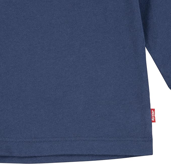 Levi's Kids maglietta manica lunga con Batwing 6E8646-C8D blu logo piccolo