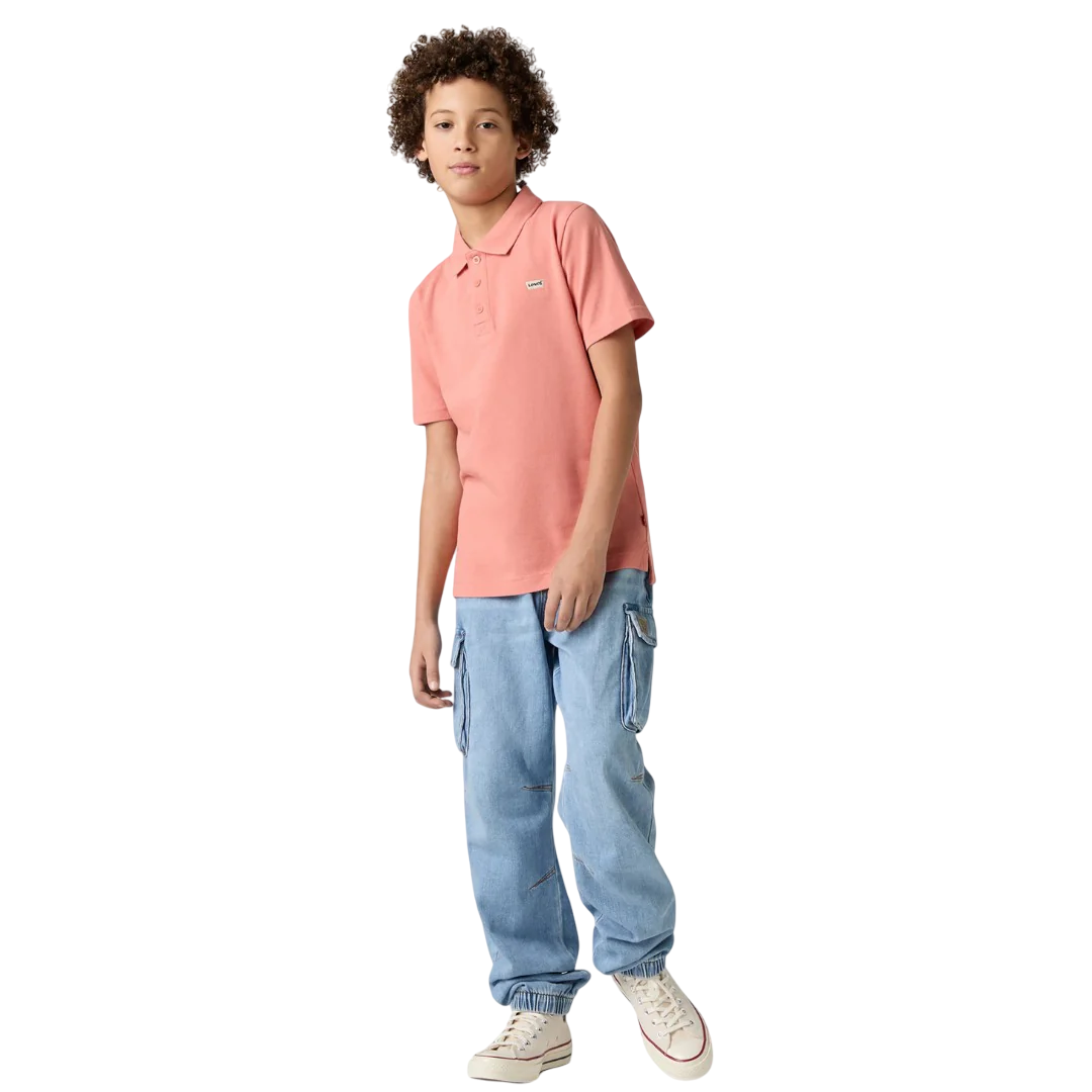 Levi's Kids pantalone in jeans cargo 9EM376-L9K blu medio