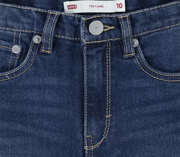 Levi's Kids pantalone jeans da ragazze 726 Flare a zampa 9EG970-D5K blu scuro 5