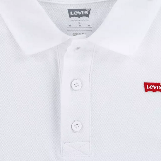 Levi's Kids polo manica corta da ragazzi EA893-W3B bianco 1