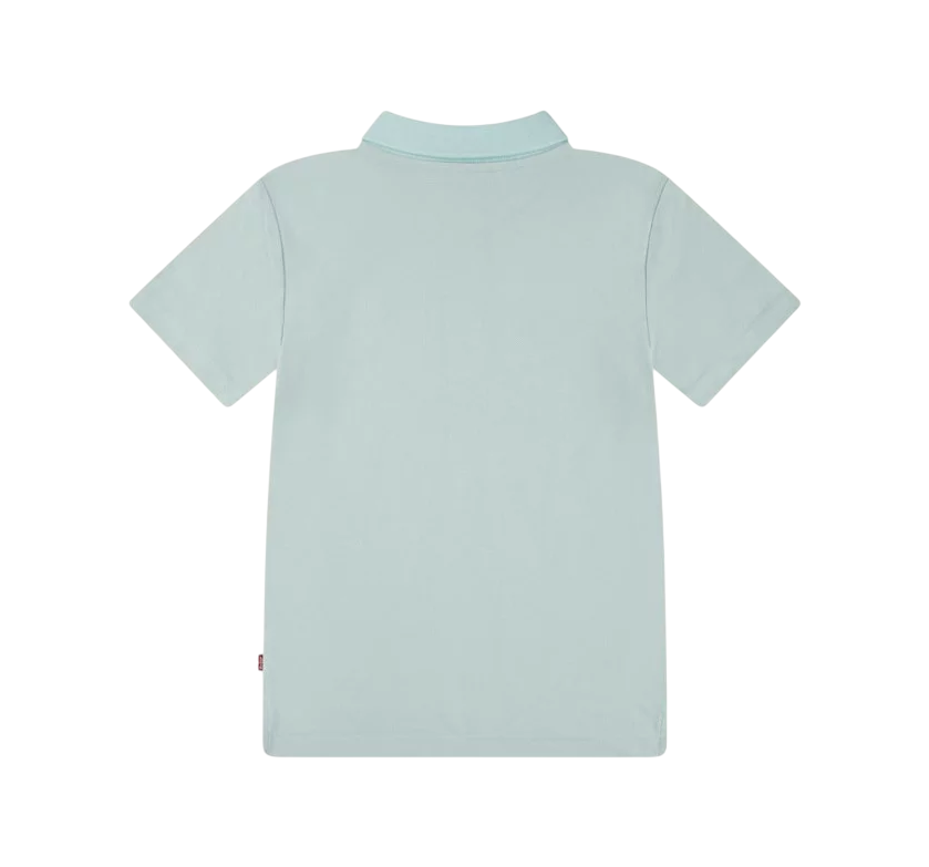 Levi's Kids polo manica corta da ragazzo in cotone pique Back Neck Tape EA893 acqua