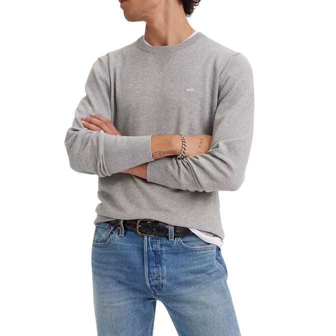 Levi’s – Maglia Uomo Housemark Leggera A72070000 Grigio | Cotone Light, Logo Iconico, Comfort Casual Everyday - dettaglio 
