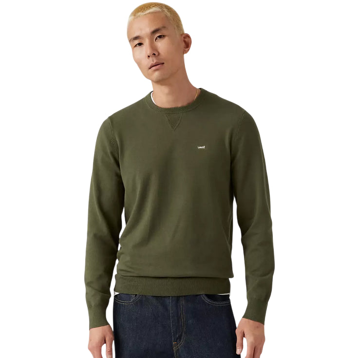 Levi’s – Maglia Uomo Housemark Leggera A72070025 Verde | Cotone Light, Logo Iconico, Comfort Casual Everyday