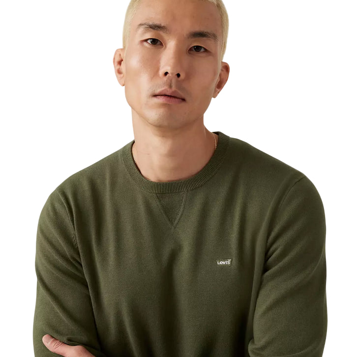 Levi’s – Maglia Uomo Housemark Leggera A72070025 Verde | Cotone Light, Logo Iconico, Comfort Casual Everyday - dettaglio 