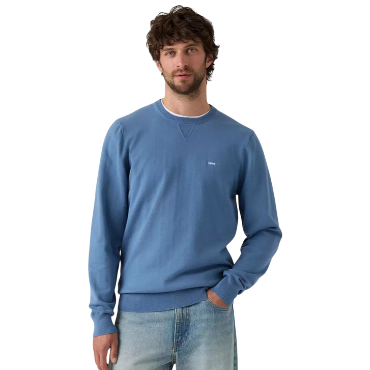 Levi’s – Maglia Uomo Housemark Leggera A72070032 Blu Chiaro | Cotone Light, Logo Iconico, Comfort Casual Everyday 