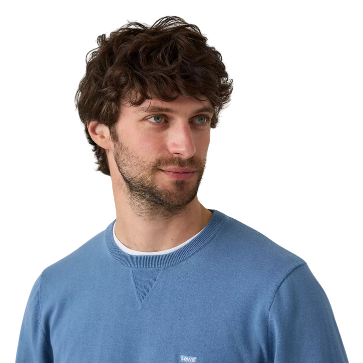 Levi’s – Maglia Uomo Housemark Leggera A72070032 Blu Chiaro | Cotone Light, Logo Iconico, Comfort Casual Everyday - dettaglio