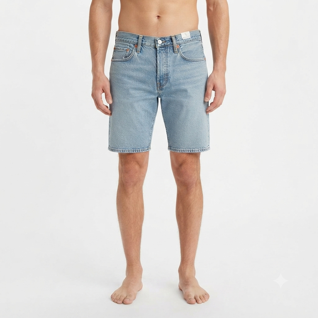 Levi's bermuda in jeans da uomo 405 Standard 398640177 blu medio