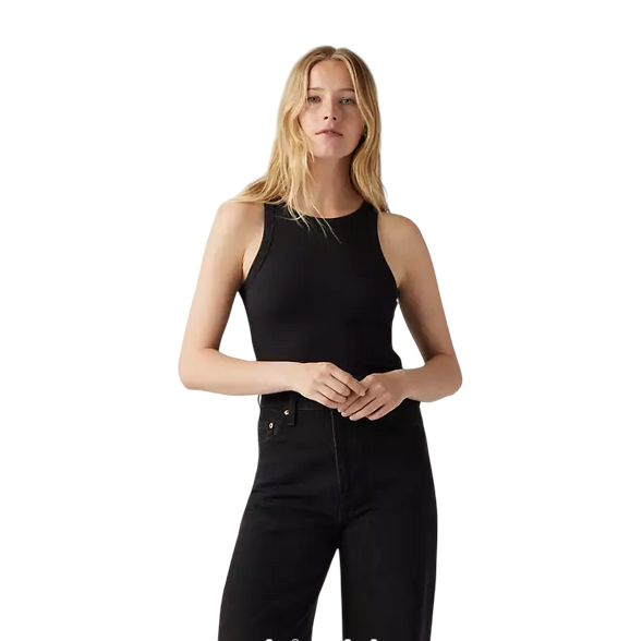 Levi's canotta da donna con scollo alto  Dreamy A73260000 nero