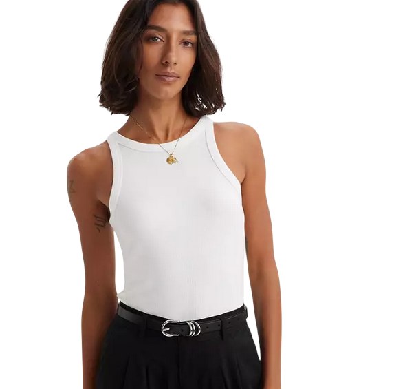 Levi's canotta da donna con scollo alto  Dreamy A73260001 bianco