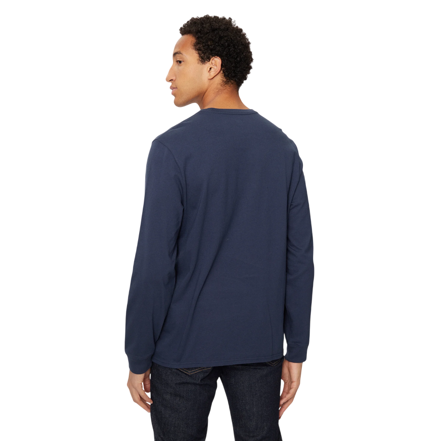 Levi's maglietta maniche lunghe da uomo in cotone logo Levi's sul petto 72848-0001 blu