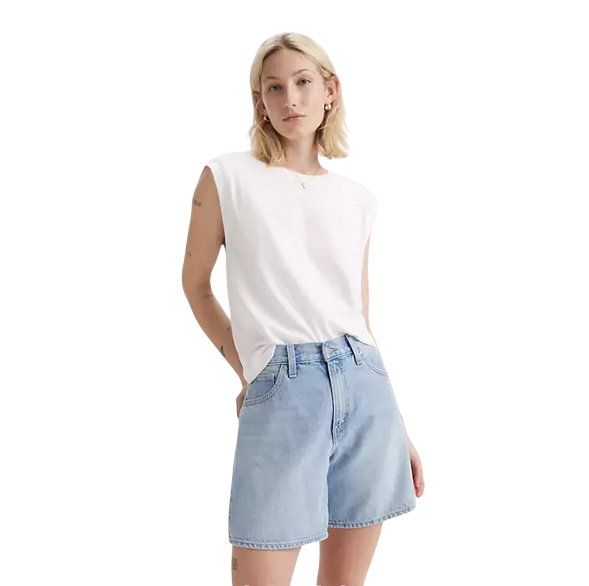 Levi's maglietta smanicata da donna Boxy A87940001 bianco