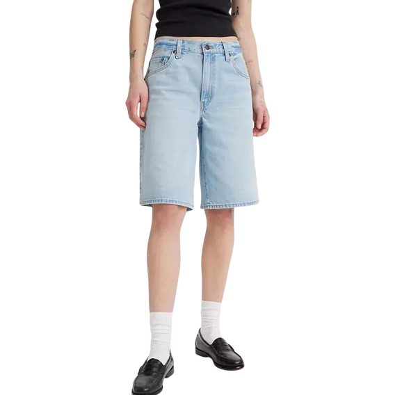 Levi's pantaloncino da donna in jeans Jort Baggy Dad 000MJ0000 blu chiaro