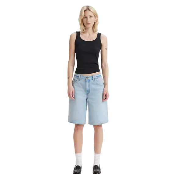 Levi's pantaloncino da donna in jeans Jort Baggy Dad 000MJ0000 blu chiaro