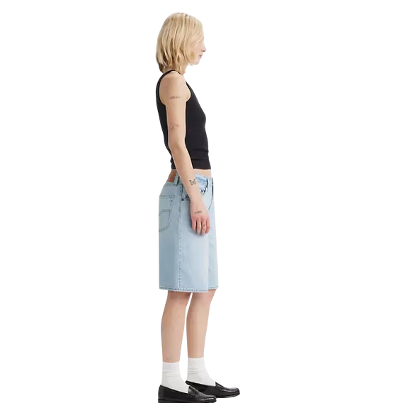 Levi's pantaloncino da donna in jeans Jort Baggy Dad 000MJ0000 blu chiaro