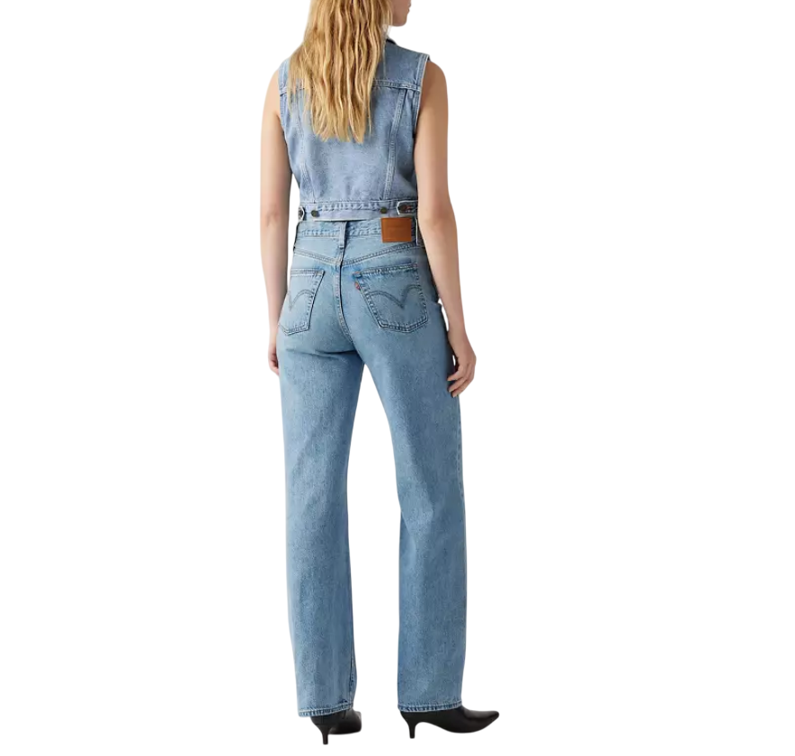 Levi's pantalone da donna in Jeans Ribcage a gamba ampia A60810002 blu chiaro 5