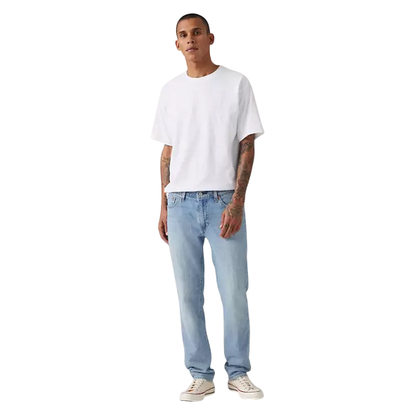 Levi's pantalone jeans con lino da uomo 511 Slim 045116137 blu chiaro