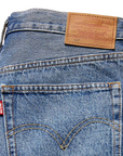 Levi's pantaloncino in jeans da donna 501 con risvolto 299610035 blu medio