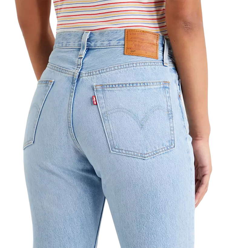 Levi&#39;s pantalone Jeans da donna Cropped 501 Original 362000124 blu chiaro