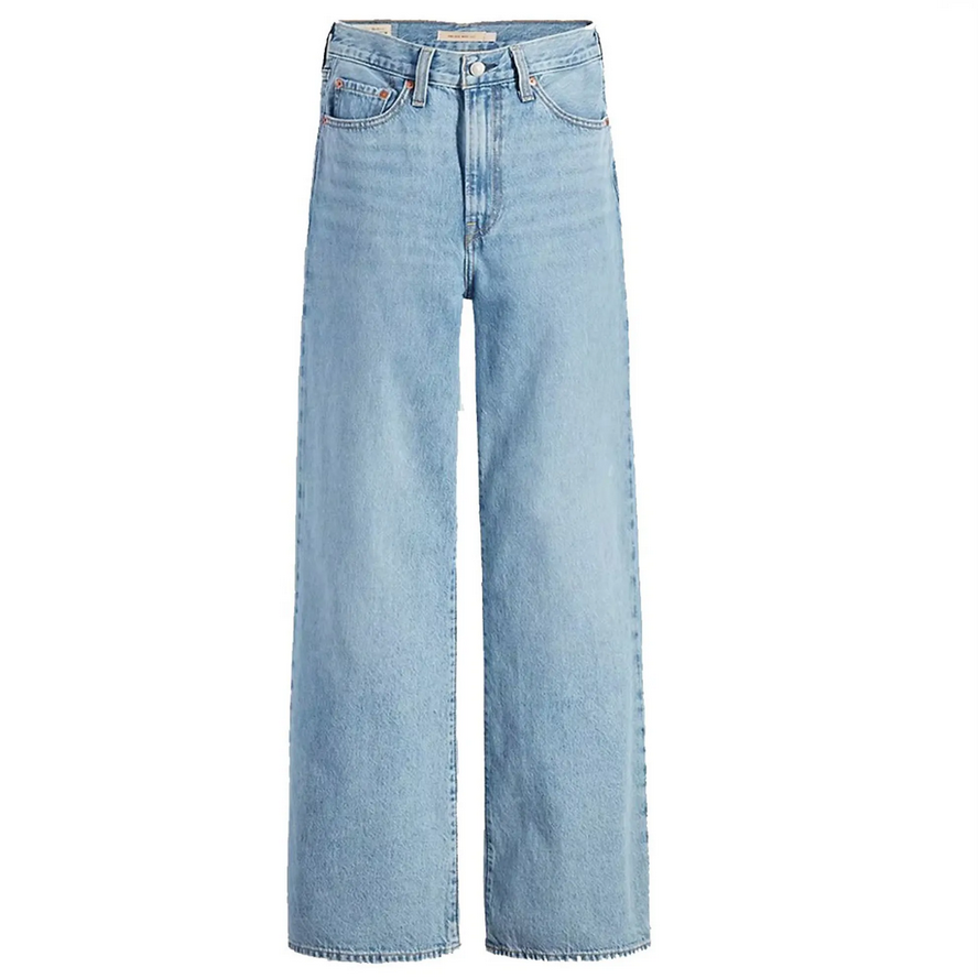 Levi's pantalone da donna in Jeans Ribcage a gamba ampia A60810002 blu chiaro