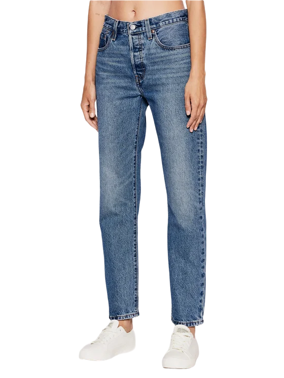 Levi&#39;s pantalone jeans da donna corto 501 Cropped 36200-0236 blu medio