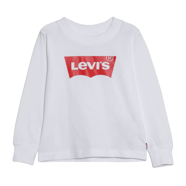 Levis Kids T-shirt manica lunga da bambino Batwing Tee 6E8646-001 bianco