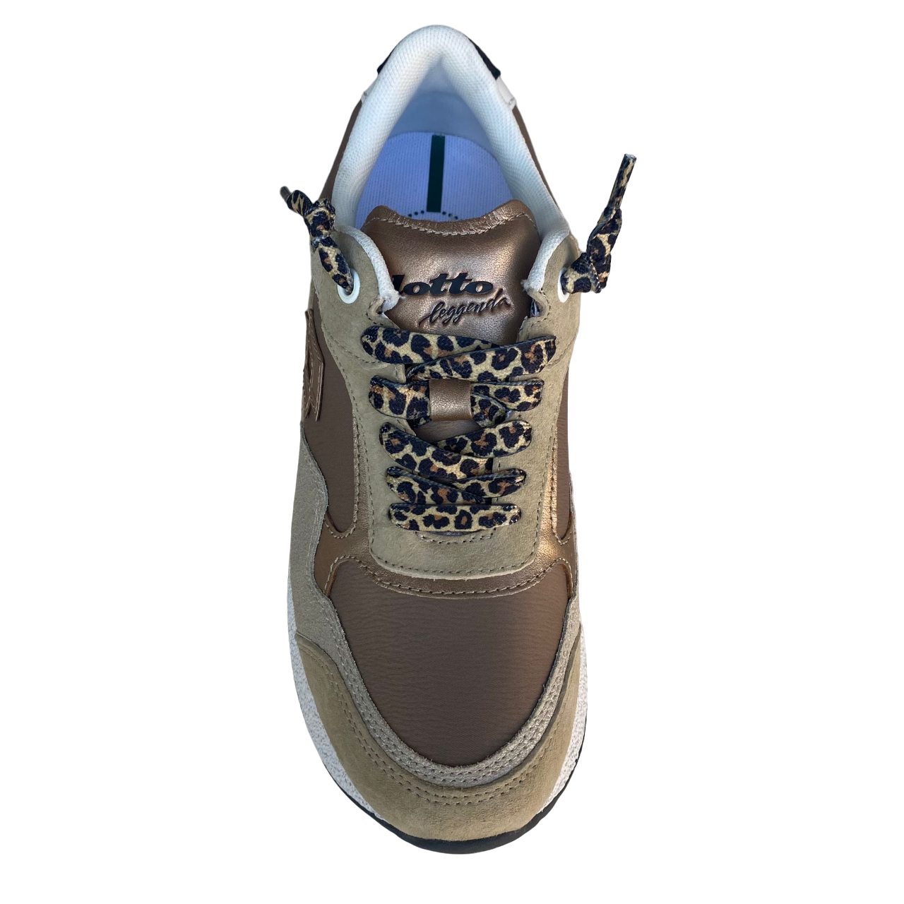 Lotto Leggenda scarpa sneakers da donna Tokyo Wedge Leo Lace 221871 CS5 fossile-platino-beige