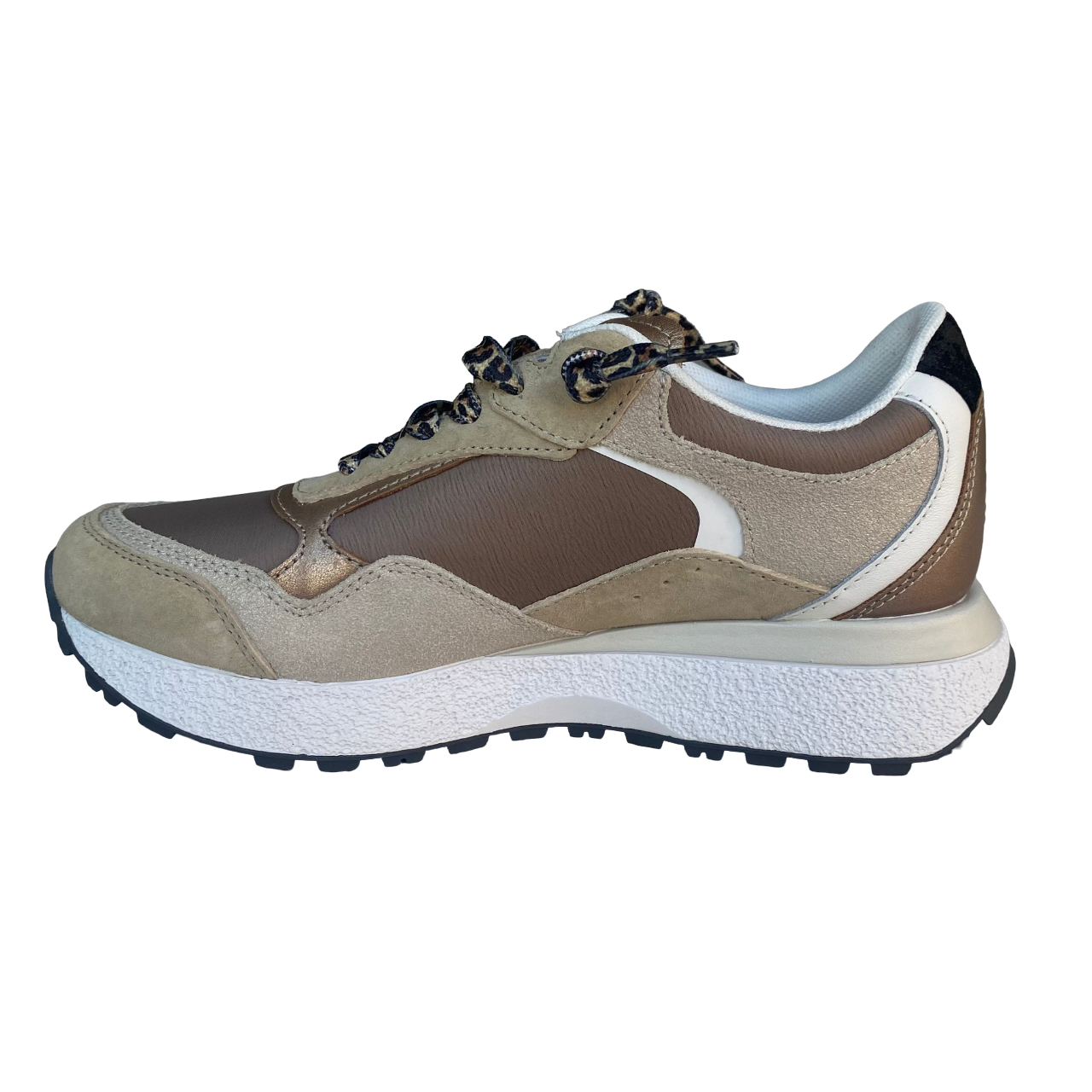 Lotto Leggenda scarpa sneakers da donna Tokyo Wedge Leo Lace 221871 CS5 fossile-platino-beige