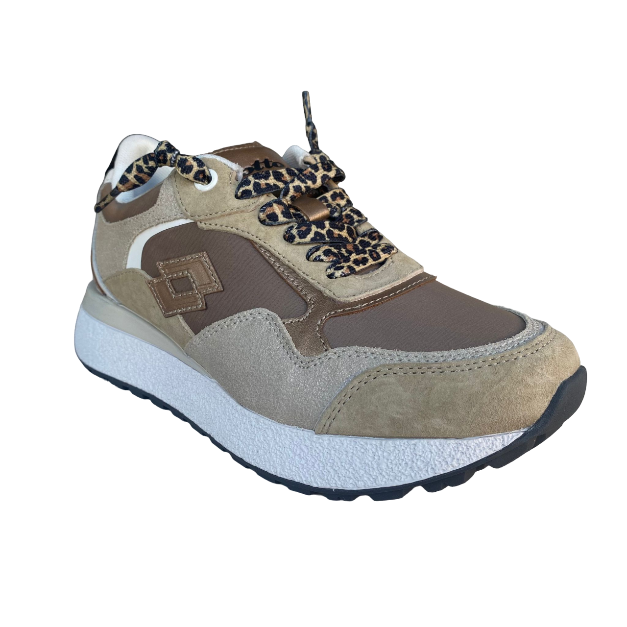 Lotto Leggenda scarpa sneakers da donna Tokyo Wedge Leo Lace 221871 CS5 fossile-platino-beige