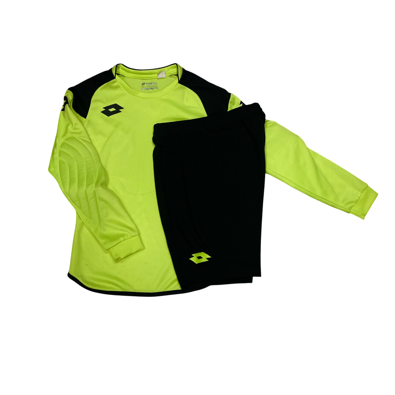 Lotto Completo da portiere manica lunga da junior Cross S3744 giallo lime-nero