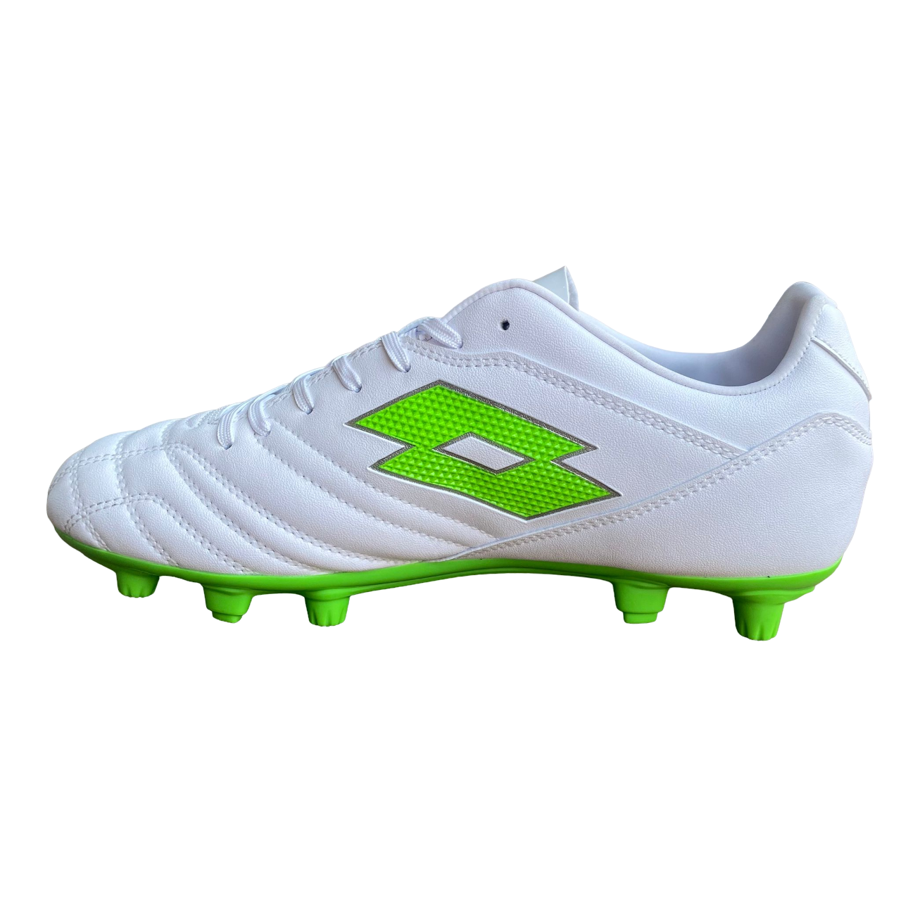 Lotto Scarpa da calcio da uomo Stadio 705 FG 219545 1NJ bianco-verde frontale
