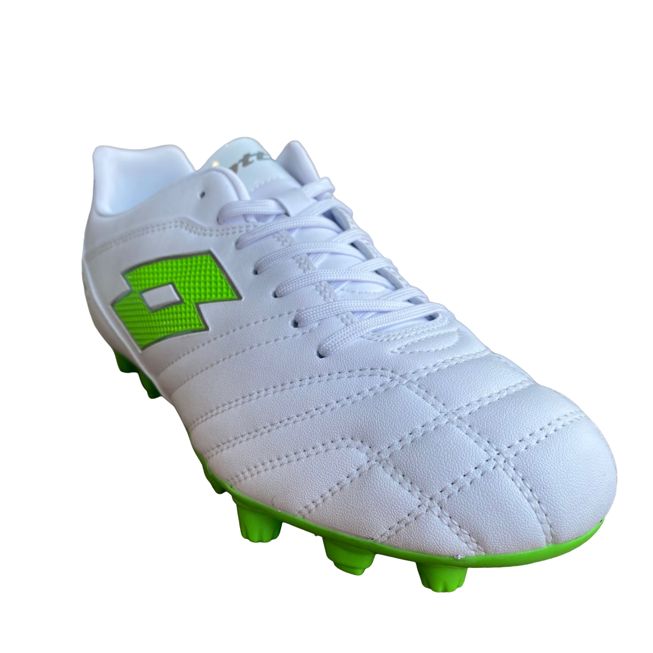 Lotto Scarpa da calcio da uomo Stadio 705 FG 219545 1NJ bianco-verde frontale laterale