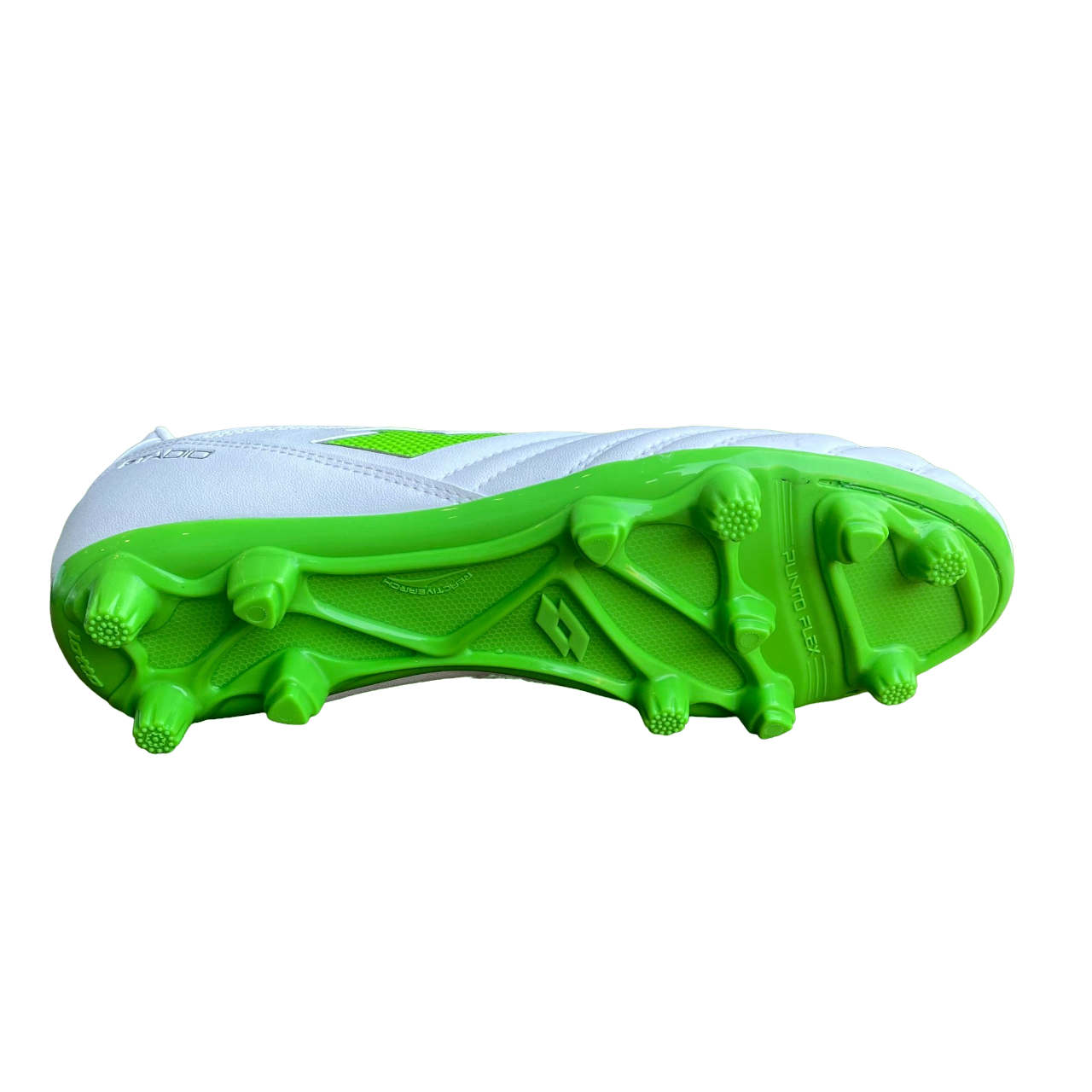 Lotto Scarpa da calcio da uomo Stadio 705 FG 219545 1NJ bianco-verde frontale suola