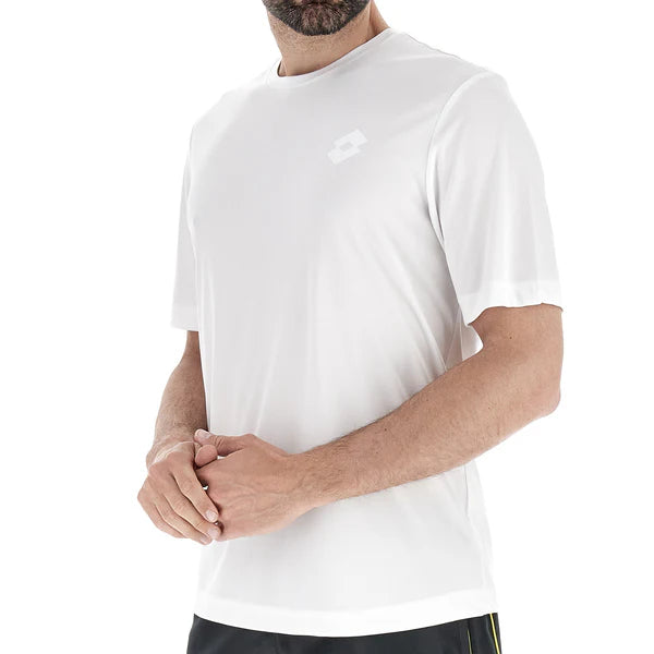 Lotto T-Shirt Tecnica Uomo 218935 0F1 Bianco Poliestere Traspirante logo
