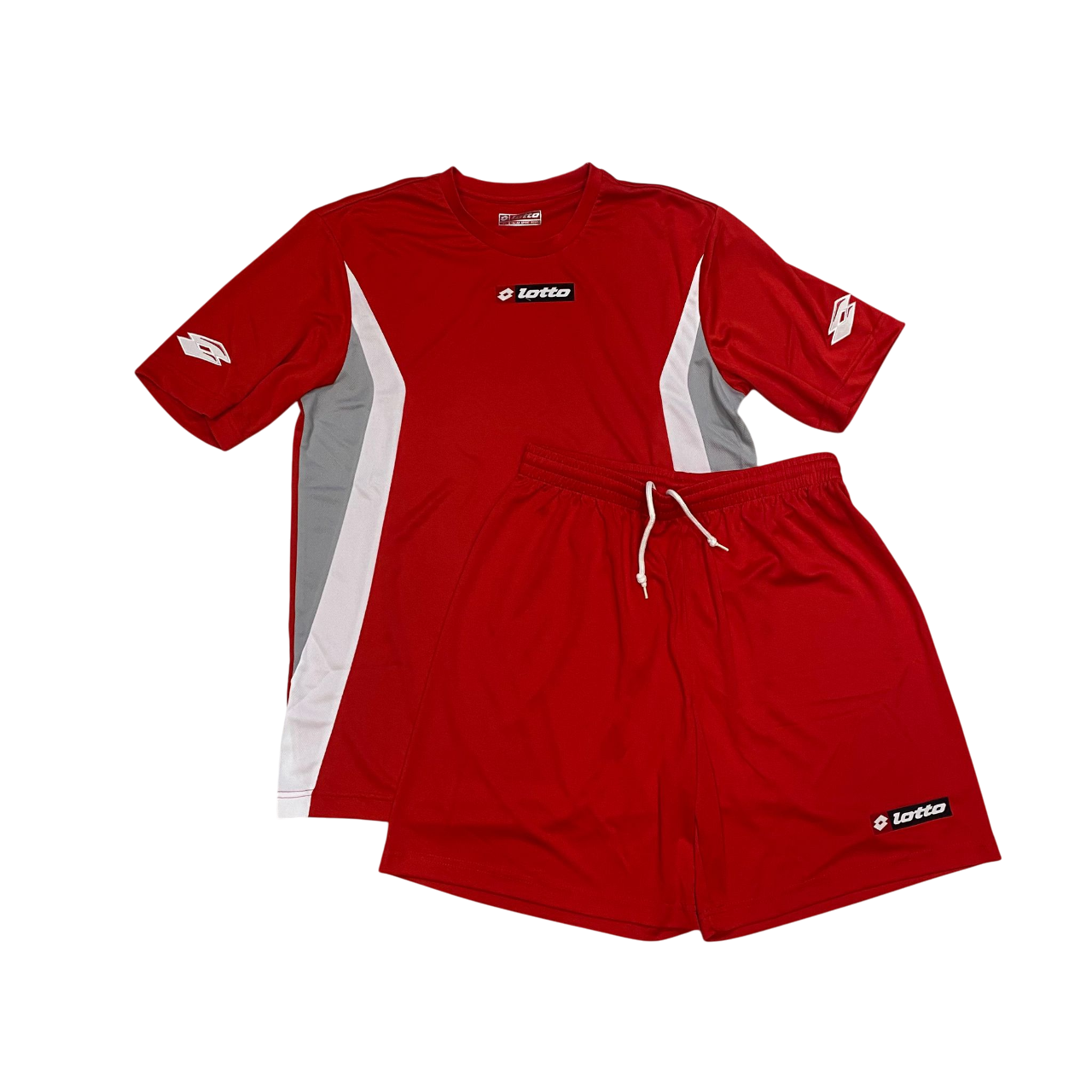 Lotto completo maglietta e pantalonconi da calcio da adulto Stars M5053 rosso