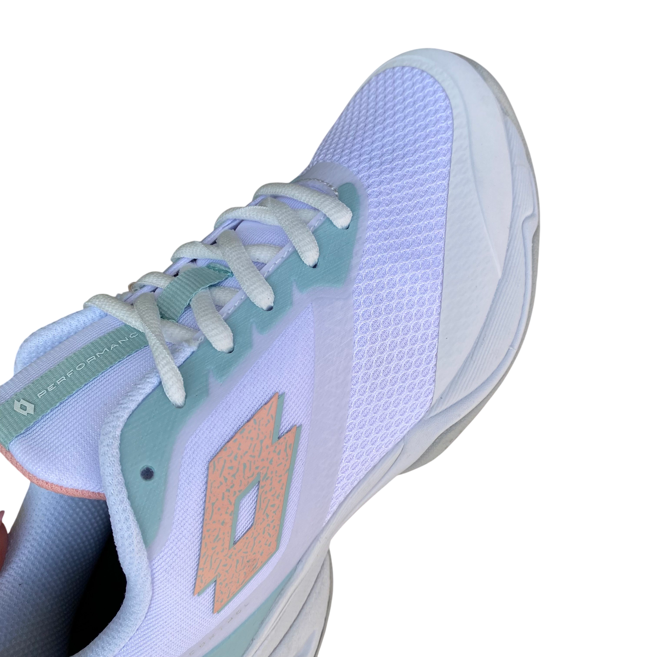 Lotto scarpa da tennis da donna Mirage 400 ALR All Court 220554 BOE bianco