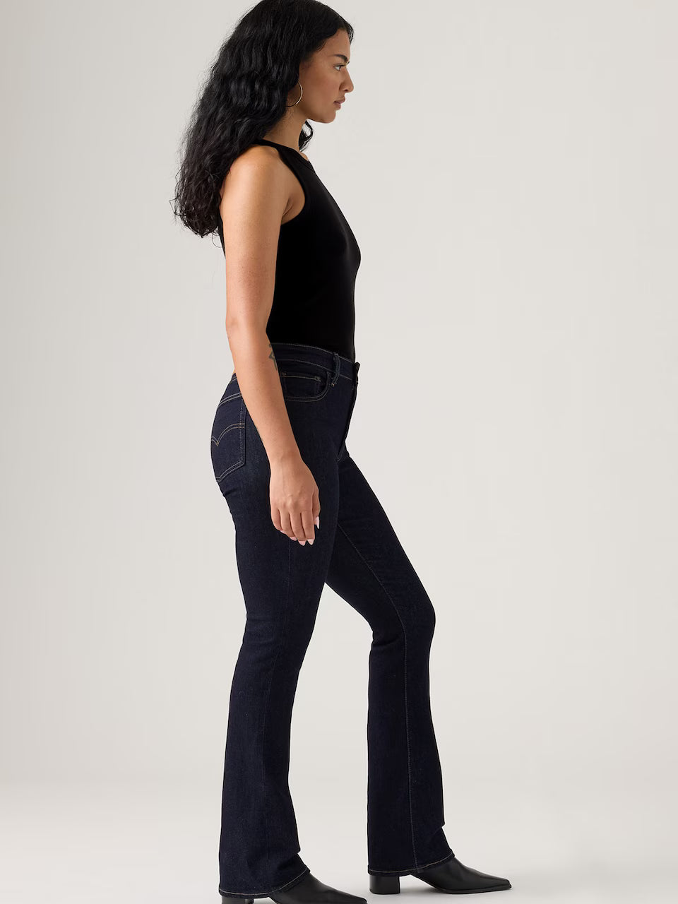 Levi's pantalone jeans donna 725 bootcut a vita alta blu