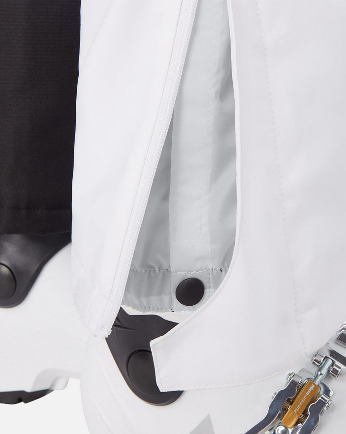 MCKINLEY – Pantalone Neve Donna DINA con Bretelle 10MM TU 431088-001 Bianco| Massima Protezione, Eleganza e Libertà sulla Neve - dettaglio zip