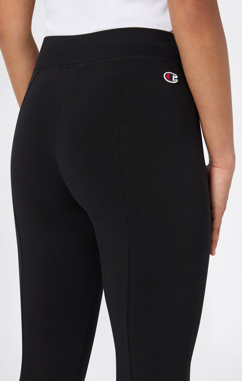 Champion pantalone sportivo donna in cotone elasticizzato Leggings Flare 118853-KK001 nero