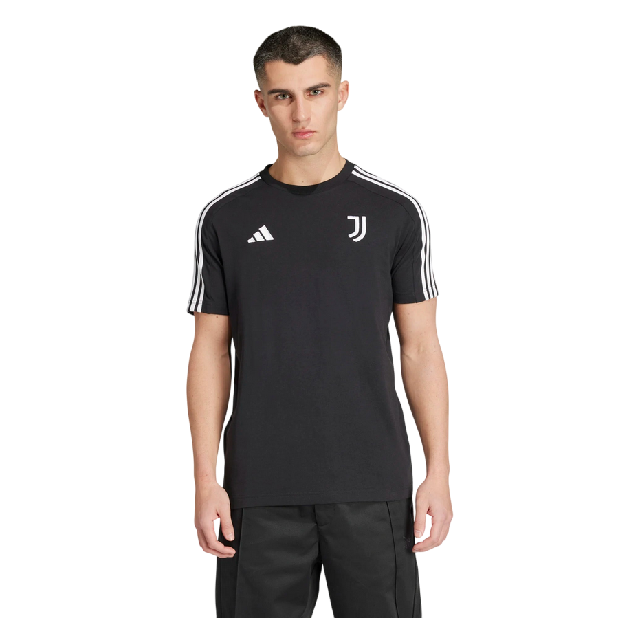 Maglia calcio Adidas Juventus DNA IY4120 nera da uomo, abbigliamento sportivo ufficiale premium, frontale