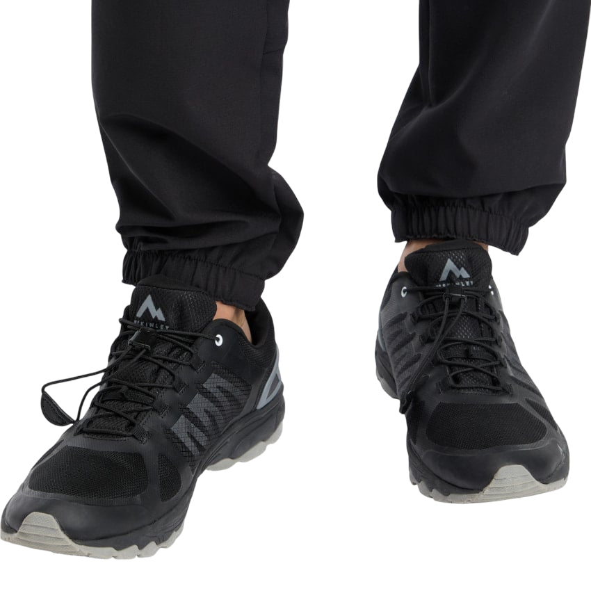 McKinley Pantalone Outdoor Aslo 432468-057 Nero – Pantaloni uomo, trekking, tecnico, elasticizzato - polsino