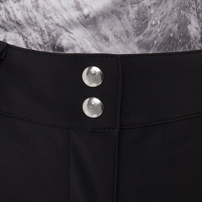 McKinley Pantalone Sci Donna Dalia 294425-057 Nero – Softshell, Traspirante, Slim Fit - bottoni