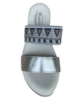 Michelle sandalo da donna con doppia fascia plantare soffice OARA1520 argento