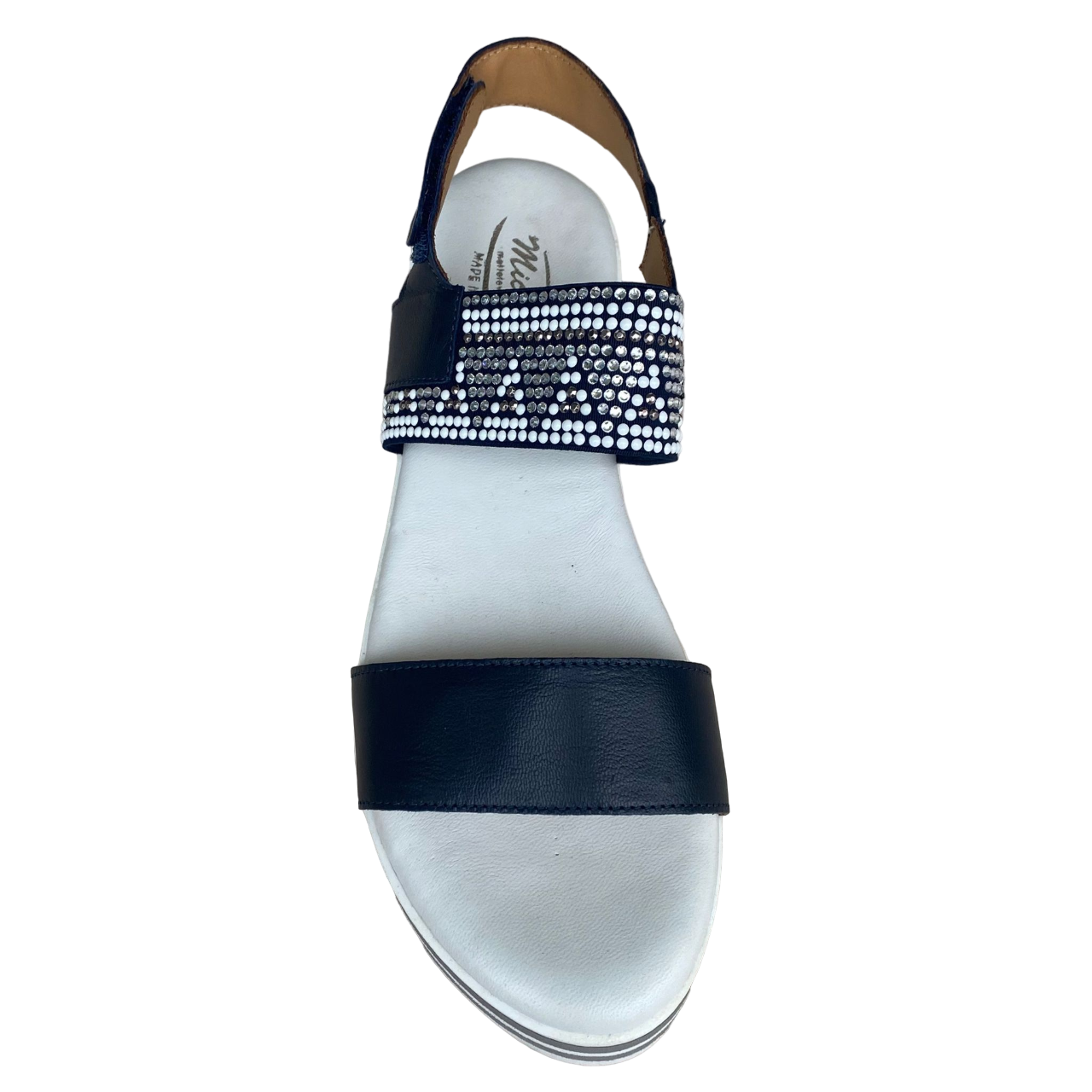 Michelle sandalo da donna con fascia alla caviglia elastica e con velcro plantare soffice OARA1620 blu