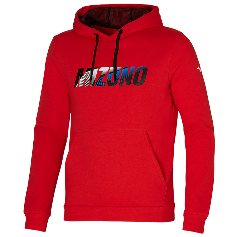 Mizuno Felpa da uomo con Cappuccio Athletic Hoodie K2GC2500 62 fiery red