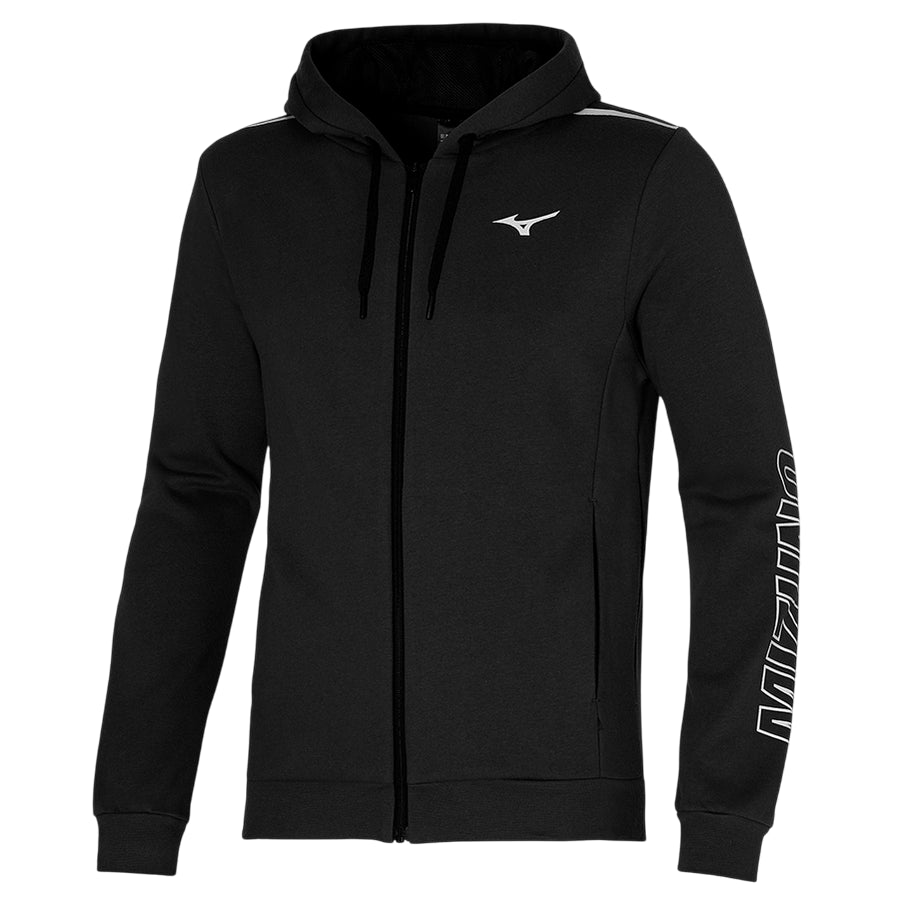 Mizuno Felpa Uomo Cappuccio Cerniera K2GC250109 -  Black Swat Jacket