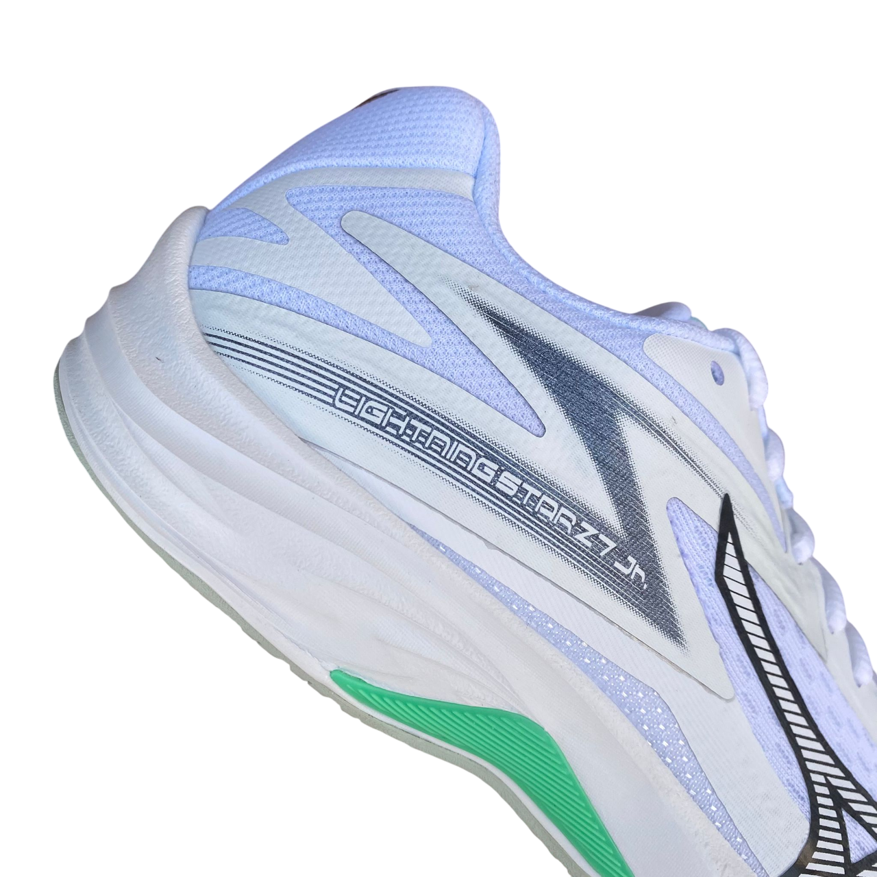 Scarpe da pallavolo Mizuno Lightning Star Z7 modello V1GD230316 colore bianco per junior, 7ª generazione specializzata per giovani pallavolisti, vista suola