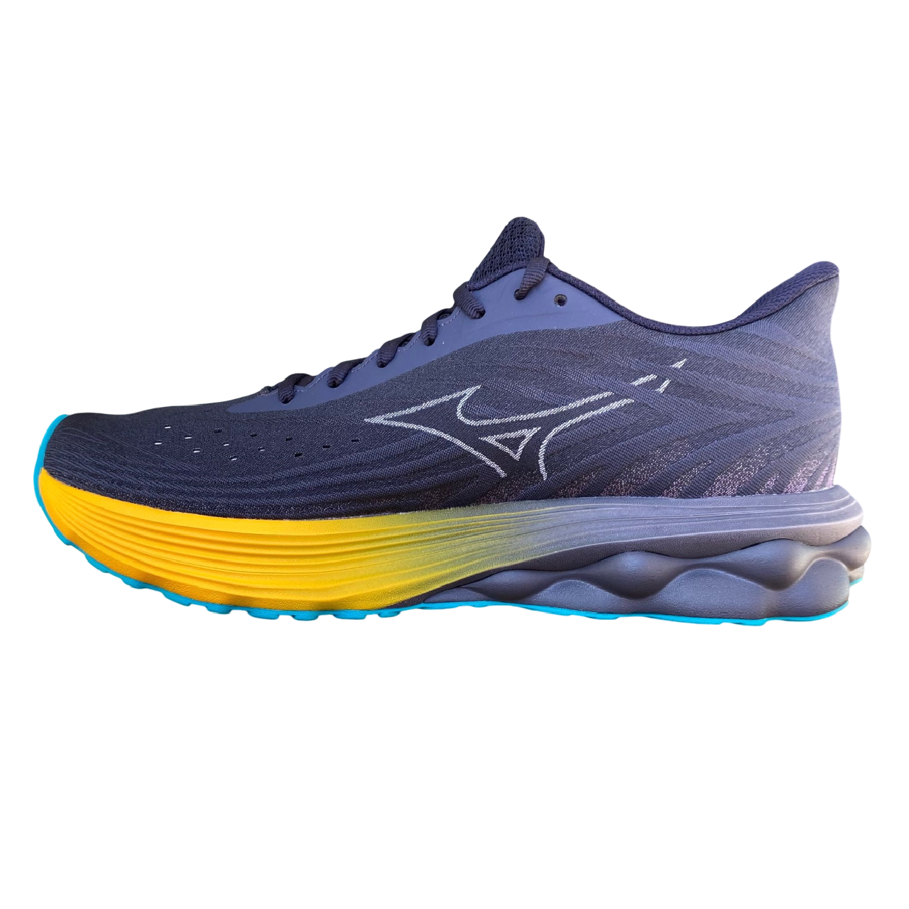 Mizuno Wave Skyrise 6 J1GC250951 scarpe running uomo tecnologia Wave vista laterale interna